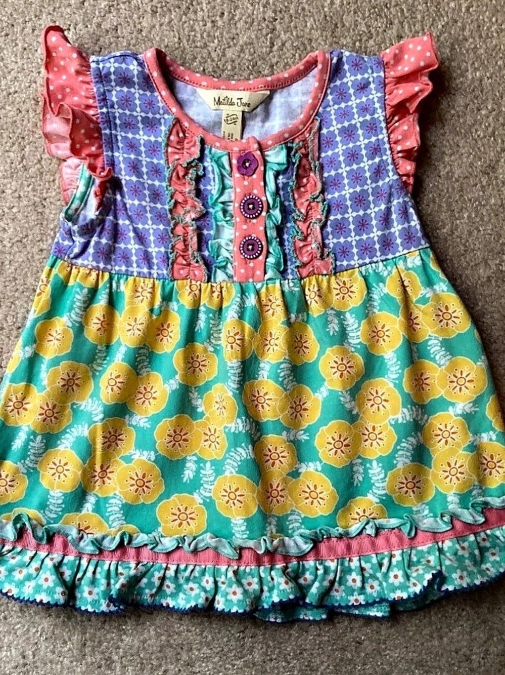 Matilda Jane Floral Ruffle Dress Girls 12-18M